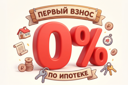 Первоначальный взнос по ипотеке 0%